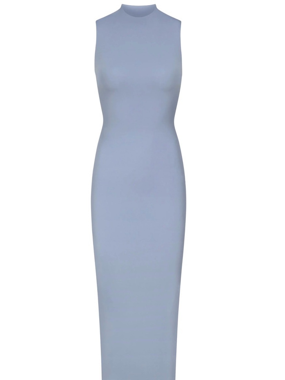 SKIMS Fits Everybody Mock Neck Sleeveless Maxi Dress in Light Blue